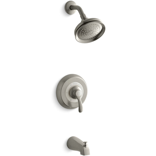 Kohler TS12007-4S-BN Fairfax Rite-Temp Bath and Shower Valve Trim with Lever Handle, Slip-Fit Spout and 2.5 Gpm Showerhead