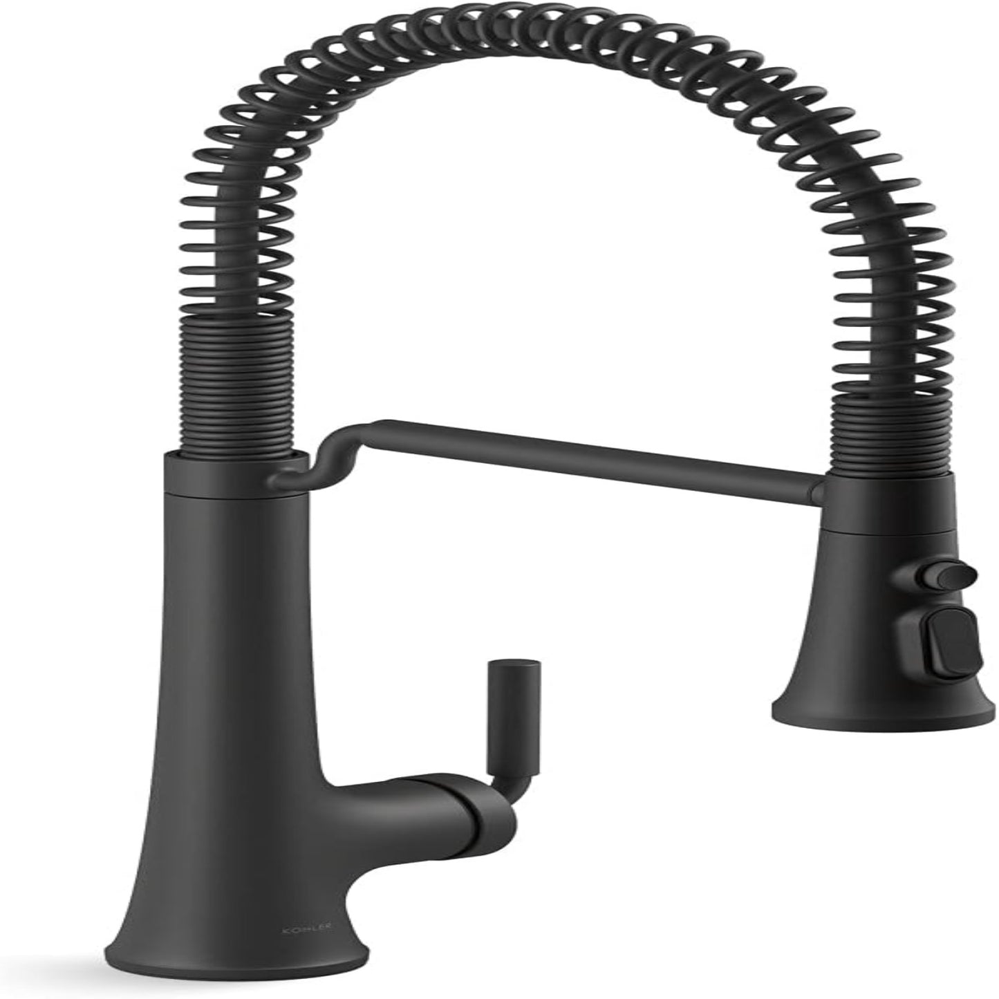 Kohler 23765-BL Tone Semi Professional Kitchen Sink Faucet, Pre-Rinse Kitchen Faucet, Commercial Faucet, Matte Black