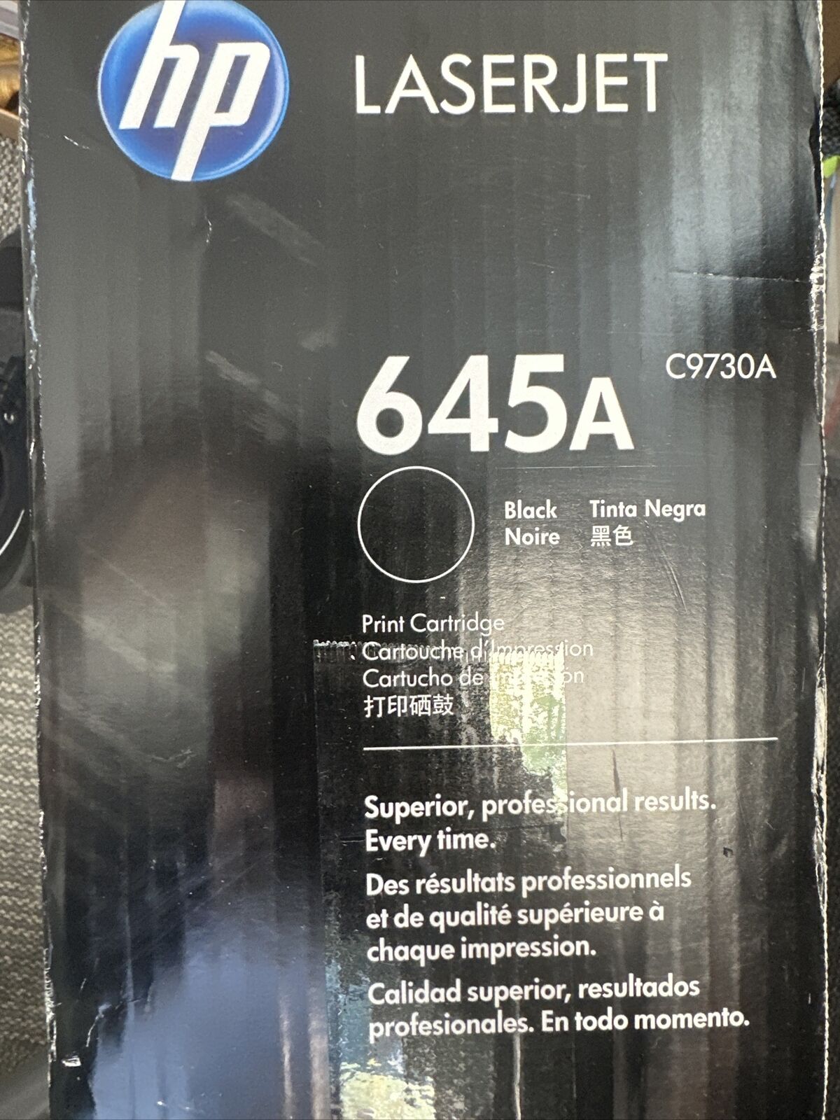 HP 645A Black Toner Cartridge | Works with HP Color LaserJet 5500, 5550 Series |