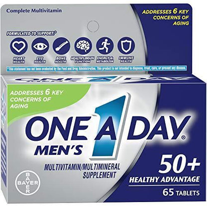 One-A-Day Men's Advantage 50+ Multivitamin 65 ea Pack of 2