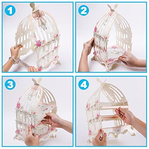 Flare Forest Bakery Lab 3 Tier Air Birdcage Cupcake Stand for Picnic Wedding ...