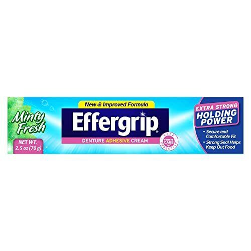 Effergrip Denture Adhesive Cream Extra Strong Holding Power 2.5 oz