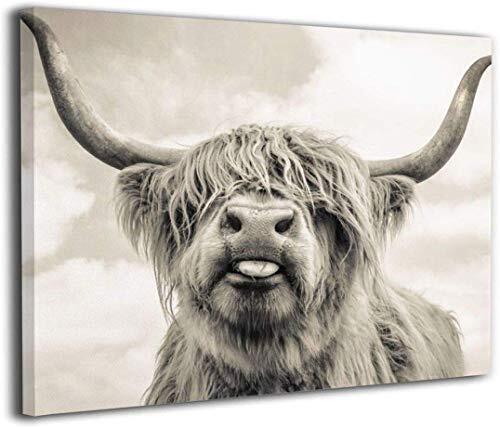 Hd8yehao Highland Cow Canvas Wall Art Prints Photo Modern Paintings Home Deco...