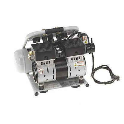 Quipall 2-1-SIL 1 HP 1.6 Gallon Oil-Free Hotdog Air Compressor