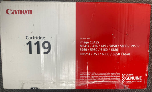 Canon Cartridge 119 Original BLACK Toner Cartridge factory sealed