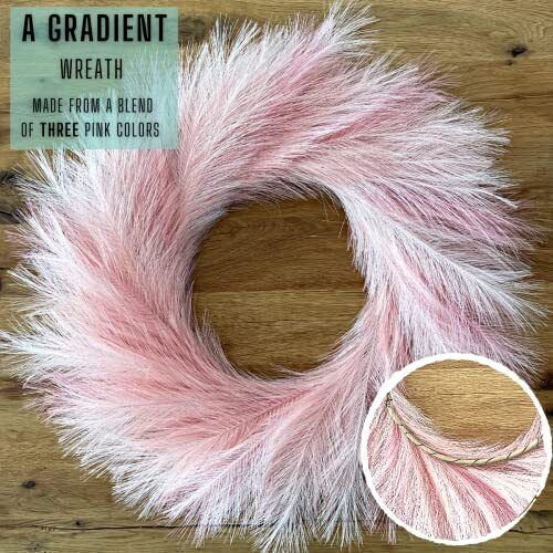 L U N A M A HOME DÉCOR® Fall Pampas Grass Wreath for Boho Home Decor - 27'' L...