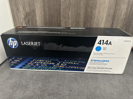 HP 414A Cyan Original LaserJet Toner Cartridge, ~2,100 pages, W2021A