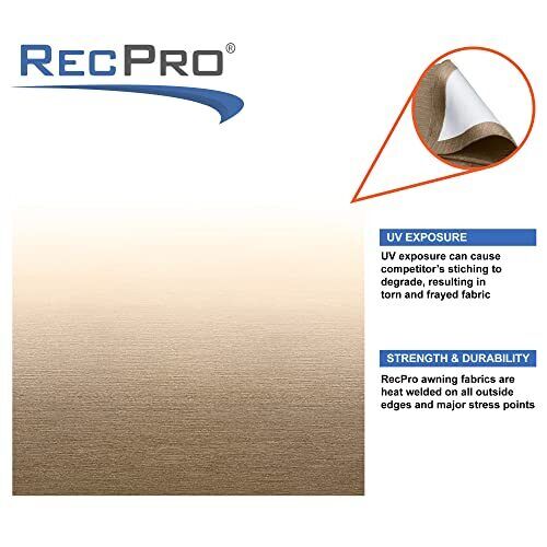 RecPro RV Awning Fabric Replacement | Width Options from 8 to 22 Feet | Varie...