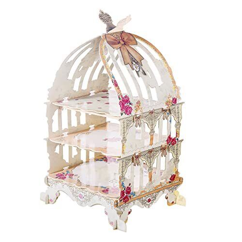 Flare Forest Bakery Lab 3 Tier Air Birdcage Cupcake Stand for Picnic Wedding ...