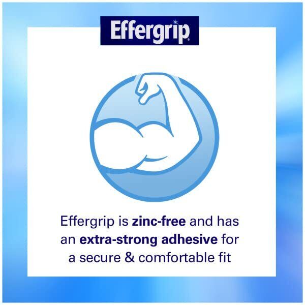 Effergrip Denture Adhesive Cream Extra Strong Holding Power 2.5 oz. Pack of 3