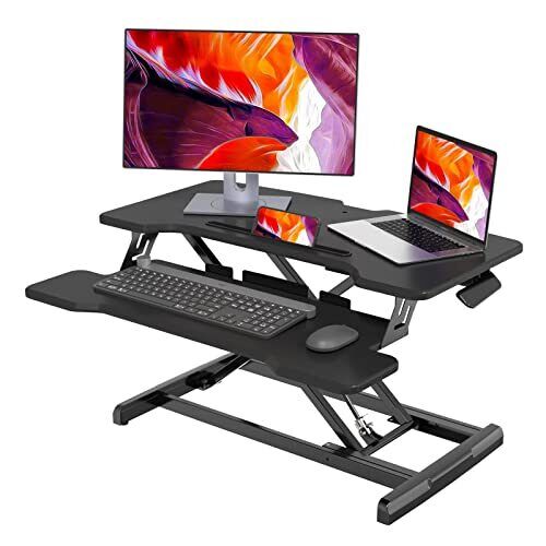 SIMBR Standing Desk Converter 30.2 Inch Computer Desk for Home Office Sit to Sta