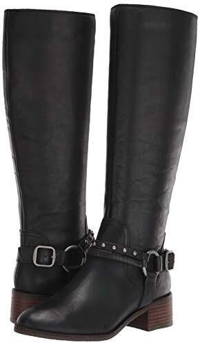 Lucky Brand Women's KARESI Equestrian Boot Black 5 M US