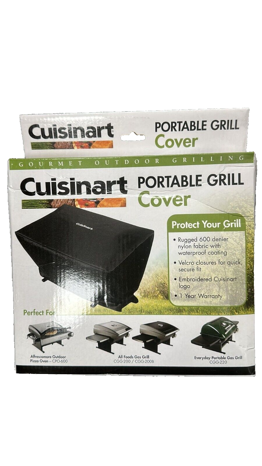 Cuisinart All Foods Grill Cover CGG-200 Gas Grill Embroidered CGC-21 Black *