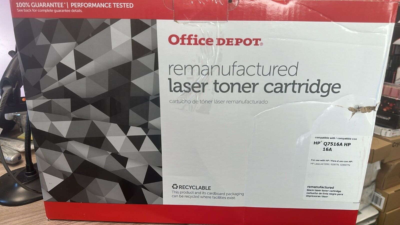 Office Depot® - Reman Toner - HP 16a Reman Black Toner Cartridge  HP Q7516A