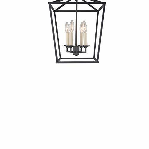 AA Warehousing 4-Light Lantern Chandelier in Aged Iron Finish Model Number LZ...