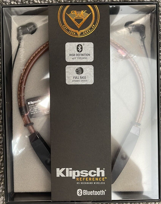 Klipsch R5 Neckband In-ear wireless Bluetooth headphones New Sealed