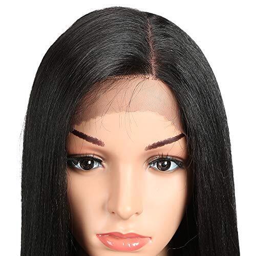 JOEDIR 26" Long Straight Free Parting Silk Base Lace Frontal Wigs With Baby H...