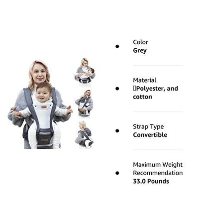 besrey Baby Carrier Front Facing Holder Hip Seat for Walk Men Carrier Face in...