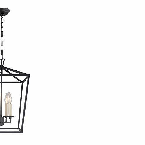 AA Warehousing 4-Light Lantern Chandelier in Aged Iron Finish Model Number LZ...