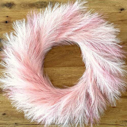 L U N A M A HOME DÉCOR® Fall Pampas Grass Wreath for Boho Home Decor - 27'' L...