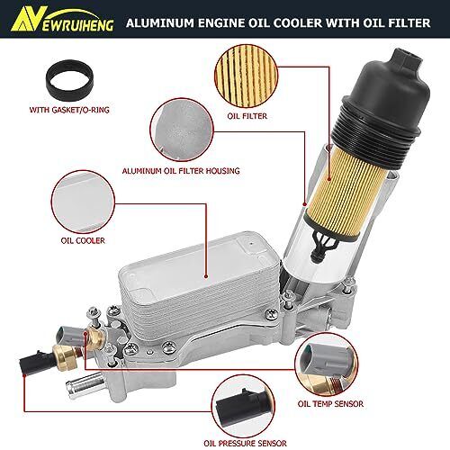 926-959 Aluminum Engine Oil Filter Housing with Oil CoolerFilterSensor Assemb...