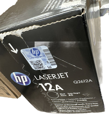 HP 12A Black Original LaserJet Toner Cartridge, ~2,000 pages, Q2612A