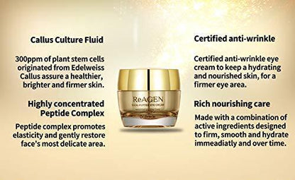 ReAGEN Ideal Peptide Eye Cream with Gold Anti Aging Moisturizer Wrinkle Cream...