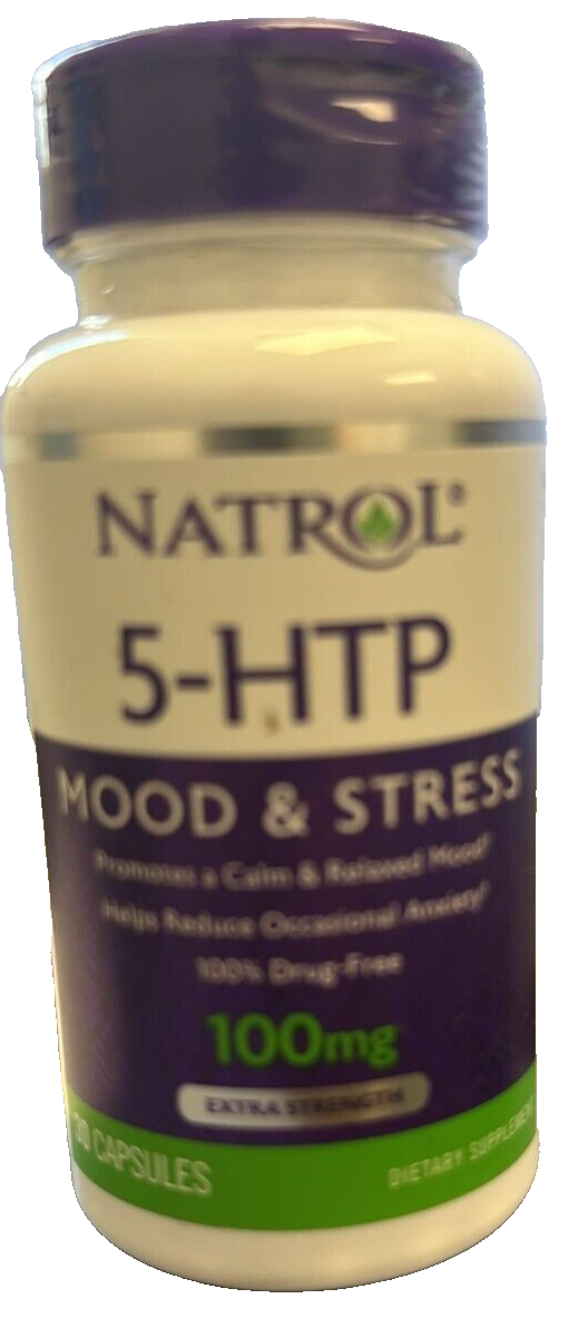 Natrol 5-HTP Mood & Stress Support Capsules 30 ct 100 Mg  Exp. 09/2026