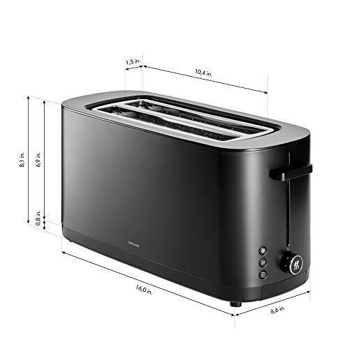 ZWILLING Enfinigy Cool Touch 2 Long Slot Toaster 4 Slices with Extra Wide 1.5...