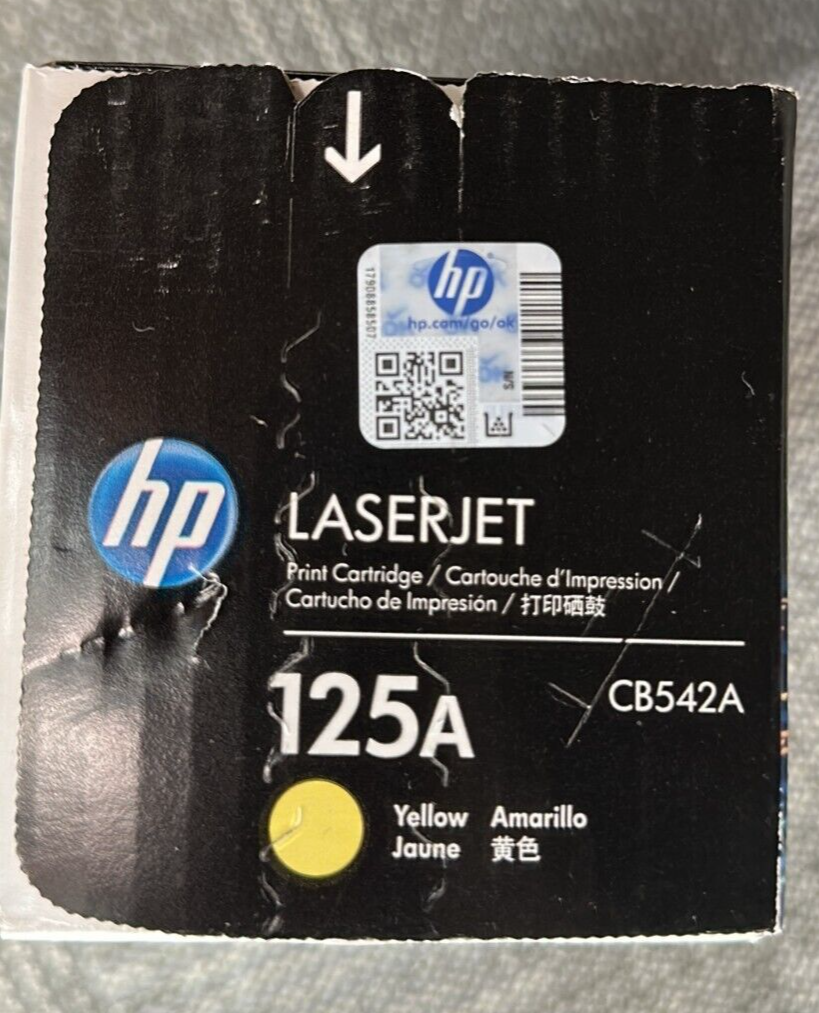 HP 125A Yellow Original LaserJet Toner Cartridge, ~1,400 pages, CB542A