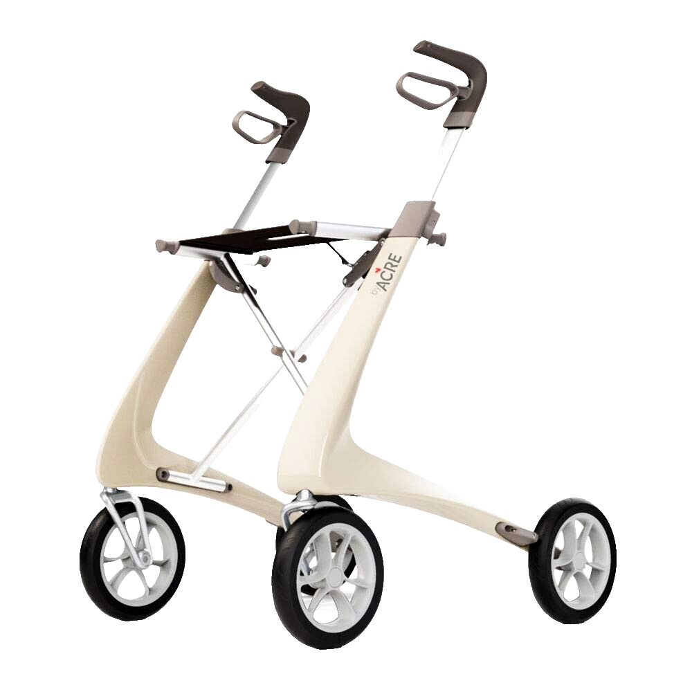 byACRE Carbon Ultralight Rollator Walker with Organizer Bag, Regular Track