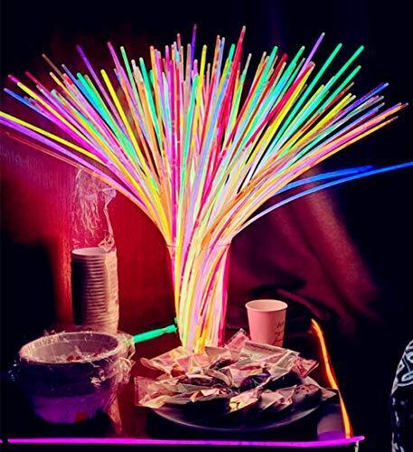 Glow Sticks Bulk 100ct 22'' Glow Necklaces with Connectors for Party Festival...