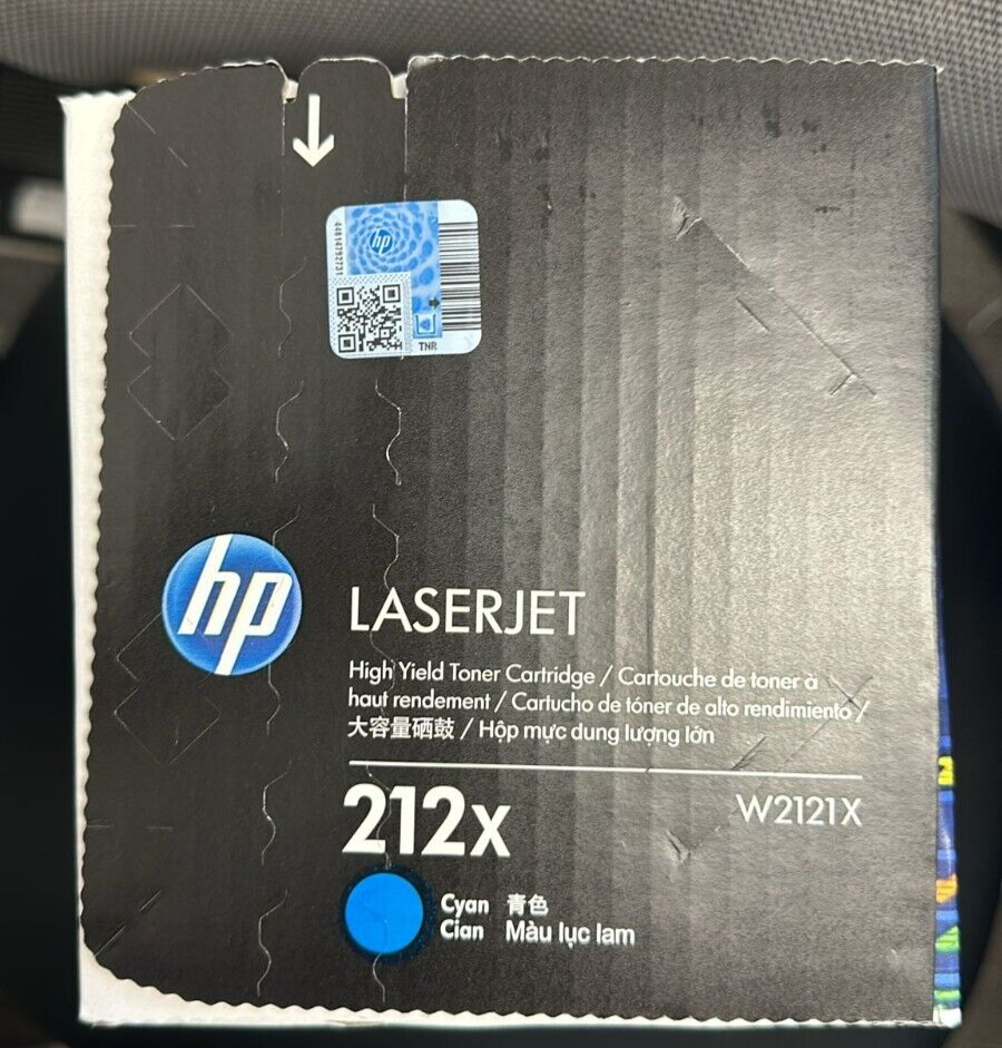 HP 212X High Yield Cyan Original LaserJet Toner Cartridge, ~10,000 pages, W2121X