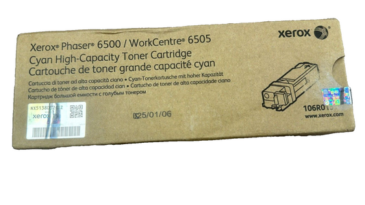 Xerox 106R01594 Toner Cartridge - Cyan - Laser - 2500 Page