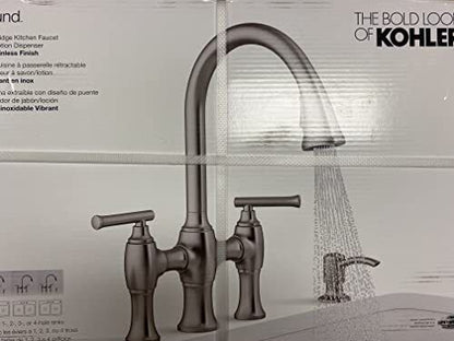 Kohler Oresund R28705-SD-VS Pull-Down Bridge Kitchen Faucet