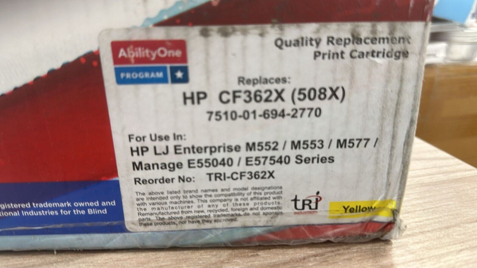 High Yield Cartridge for HP CF362X (HP 508X) - Page Yield 9,500 - Yellow