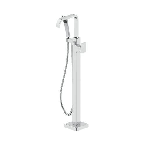 Jacuzzi Freestanding Tub Filler with Metal Lever Handle Built-In Diverter