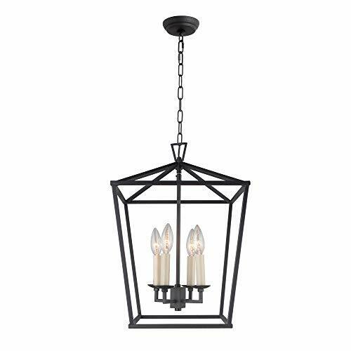 AA Warehousing 4-Light Lantern Chandelier in Aged Iron Finish Model Number LZ...