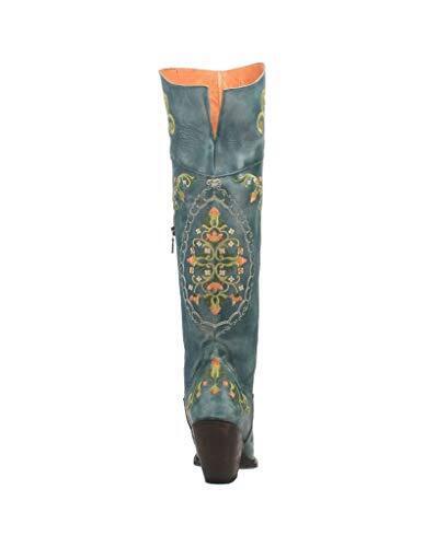 Dan Post Boots Womens Flower Child Snip Toe Dress Boots Over the Knee High He...