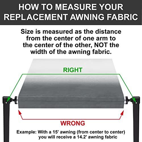 RecPro RV Awning Fabric Replacement | Width Options from 8 to 22 Feet | Varie...