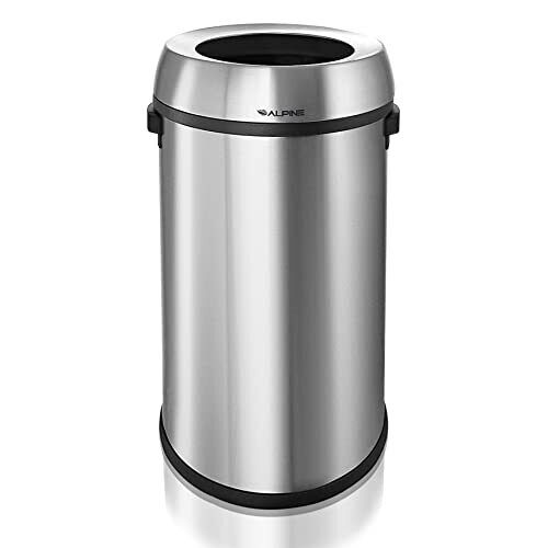 Alpine17 Gallon Stainless Steel Trash Can - Heavy Duty Garbage Bin for Home &...