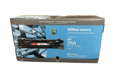 Office depo 26A CF226A Black Toner Cartridge LaserJet M402n M426FDW NEW