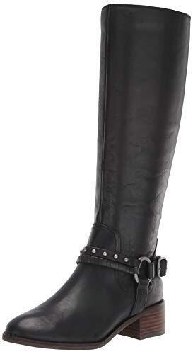 Lucky Brand Women's KARESI Equestrian Boot Black 5 M US