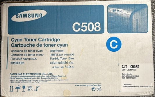 Samsung Electronics CLT-C508S Cyan Toner Cartridge - 2,000 Page Yield