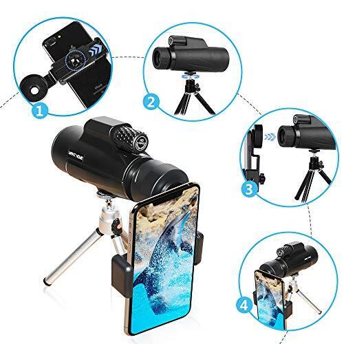 Monocular Telescope 10x42 High Power Monocular Compact Night Vision Waterproo...