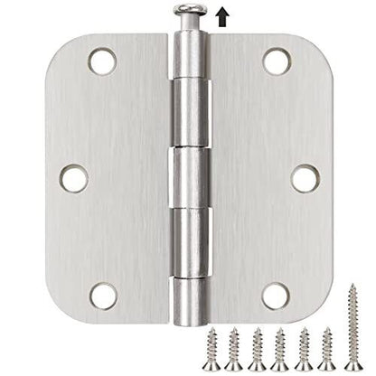 42 Pack Satin Nickel Door Hinges 3.5 x 3.5 Inch Interior 3 1/2 Inch Door Hing...