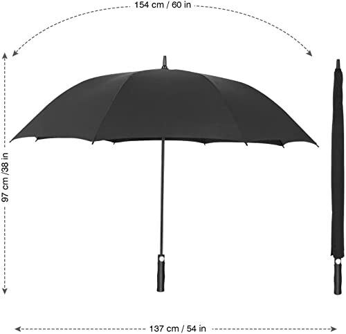 JUKSTG Golf Umbrella60 Inch Extra Large Windproof Automatic Open Stick Umbrel...