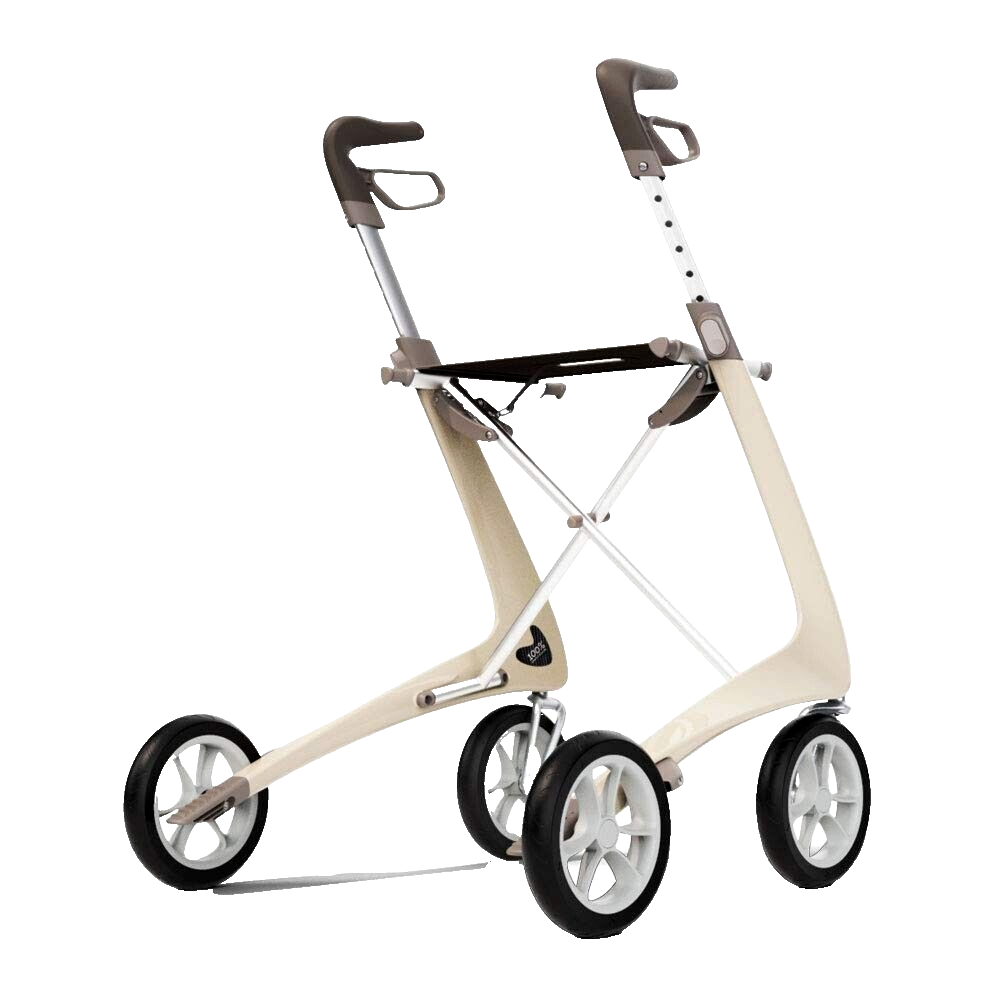 byACRE Carbon Ultralight Rollator Walker with Organizer Bag, Regular Track