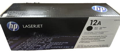 HP 12A Black Original LaserJet Toner Cartridge, ~2,000 pages, Q2612A