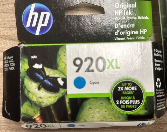 HP 920XL Cyan High-yield Ink Cartridge | Works with HP OfficeJet 6000, 6500, 700